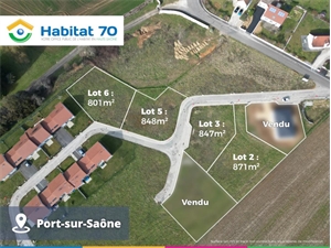 lotissement à la vente -   70170  PORT SUR SAONE, surface 801 m2 vente lotissement - UBI438778394